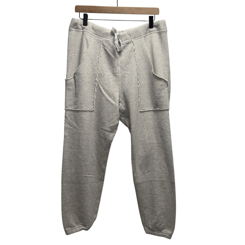 Frank & Eileen Heather Gray Drawstring Patch-Pocket Joggers